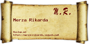 Merza Rikarda névjegykártya